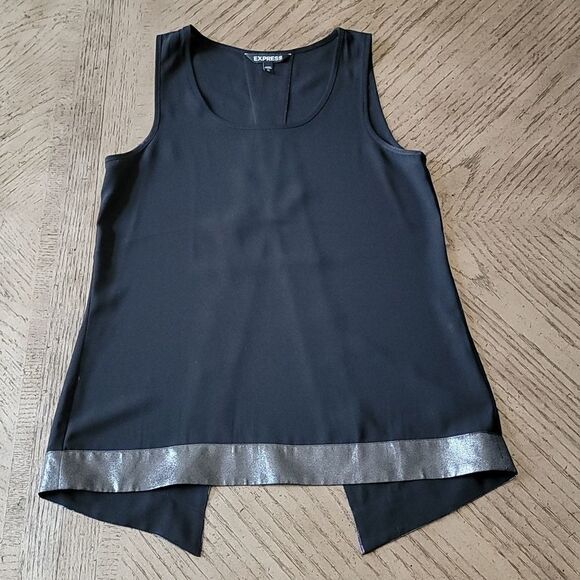 Express black evening blouse back opening XS 🖤🤍 - Picture 1 of 6